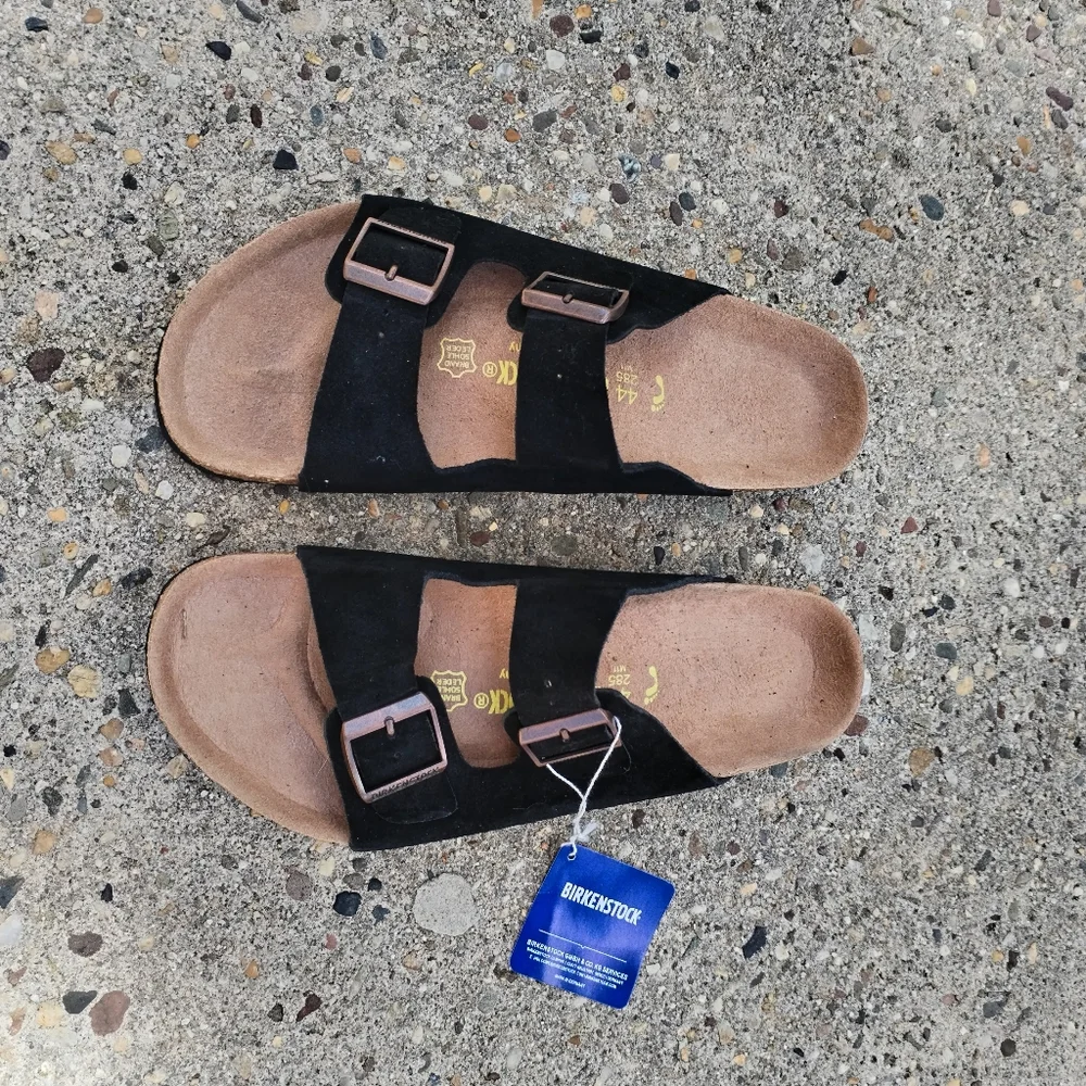 Birkenstock Arizona Softbed Black Suede (Unisex) Size EU 44 M11  nerrow